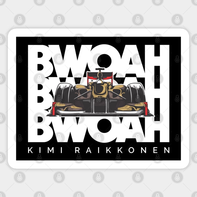 Kimi Raikkonen - Bwoah Sticker by jaybeetee